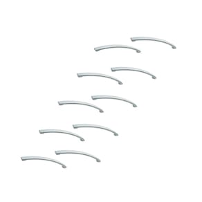 Moderno Puxador Cromado c/ Furação 12,8cm - 10 Pçs