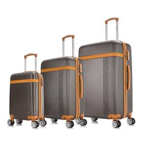 Conjunto 3 mala de viagem Rígida 4 rodas 360° marrom Bruges Swiss Move