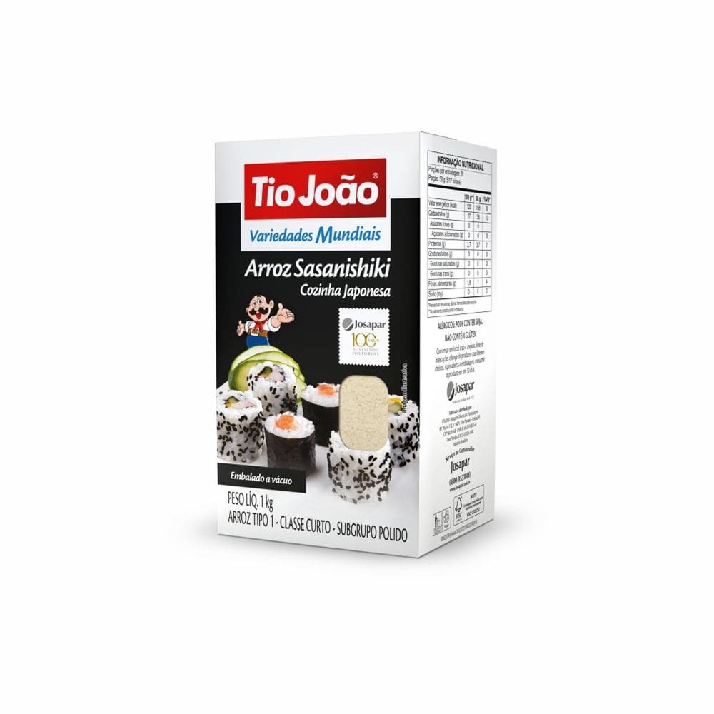 Arroz Sasanishiki Tio João Variedades Mundiais 1Kg