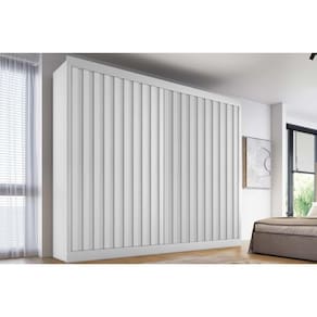 Guarda Roupa Casal 2 Portas de Correr e 4 Gavetas Atlanta Branco - Europa