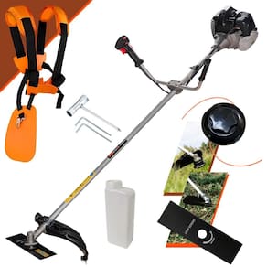 Roçadeira Profissional Lateral À Gasolina Anmax CG430-B 2T 43cc 1,7HP Alta Rotação e Performance Modelo 2 Em 1 Com Lâmina 2 Pontas e Carretel de Nylon