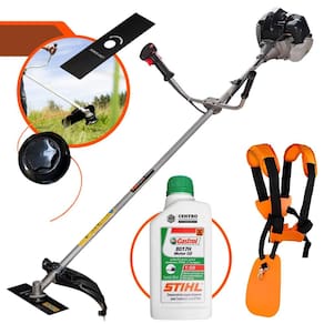 Cortador de Grama Anmax CG430B À Gasolina 43cc 1,7HP de Potência 12.000rpm Roçadeira Profissional Com Lâmina 2 Pontas e Carretel Nylon + ÓLEO STIHL 2T