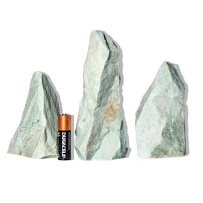 10 Quartzo Verde Pedra Pé Serrado 200 a 300g 8 a 11cm Tipo B