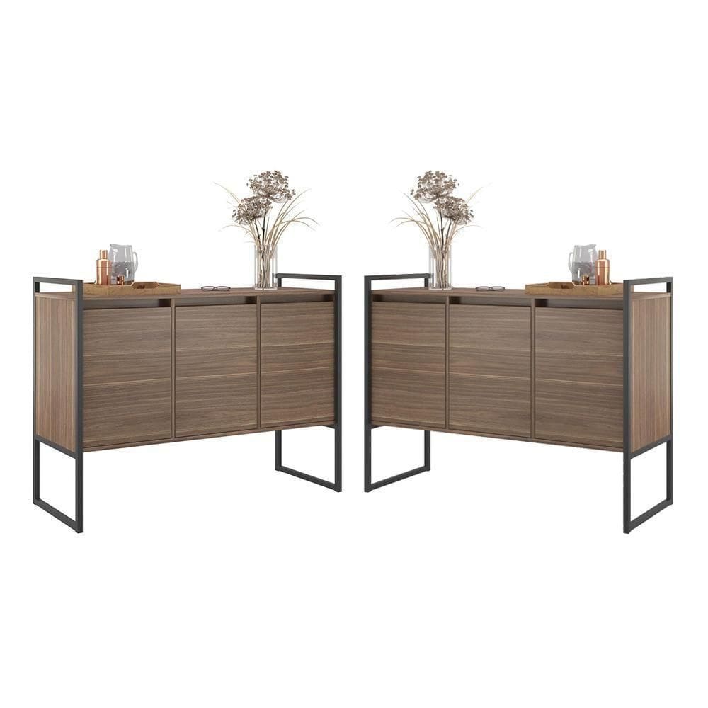 Armario Industrial 3 Portas Balso Affara Conjunto 2 Peças
