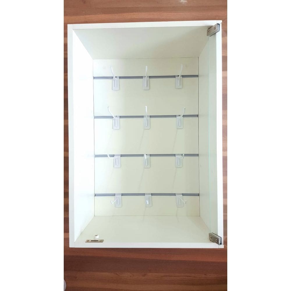 Painel Expositor Canaletado com Porta de Vidro para Lojas