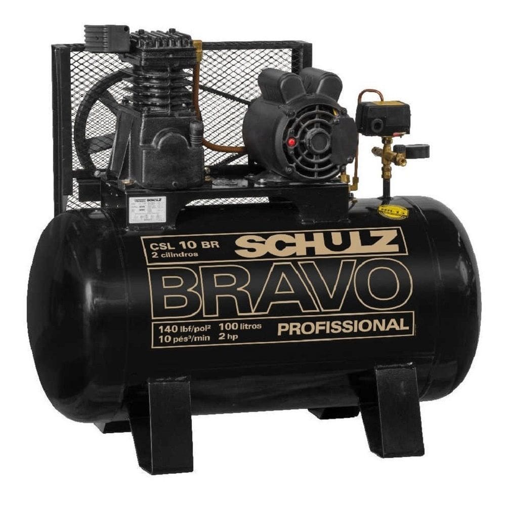 Compressor 10,0/100L 02,0Cv 140Lbf Schulz Bravo Csl 10Br/100