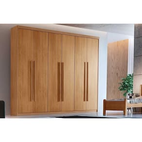 Guarda Roupa Solteiro 6 Portas e 2 Gavetas Hawaii Naturale - Rufato
