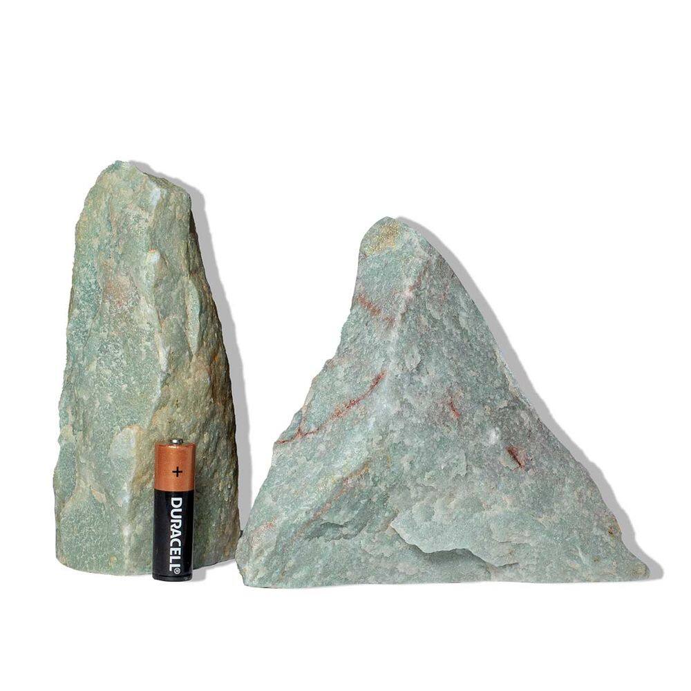 03 Quartzo Verde Pedra Pé Serrado 500g a 1Kg Apx 11cm Tipo B