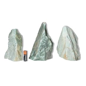 03 Quartzo Verde Pedra Pé Serrado 1 a 2Kg 14 a 16cm Tipo B