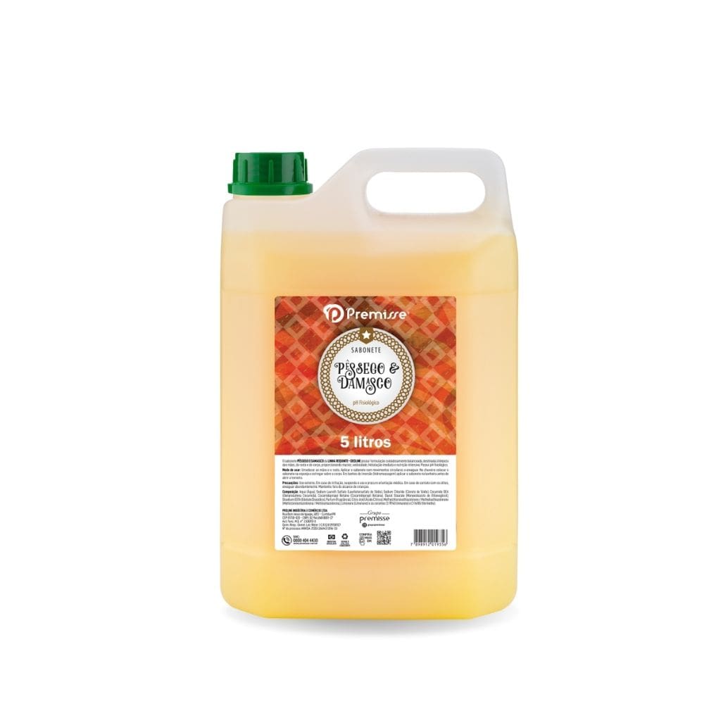 Kit C/ 01 Un. De Sabonete Liquido Premisse 5 Litros (Pessego E Damasco)