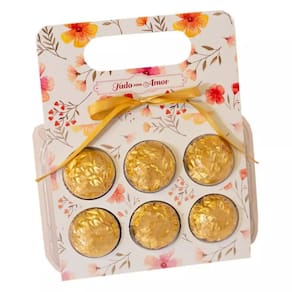 Embalagem para Brigadeiro Maleta Blister (Tudo com Amor) Ideal Para 6 Doces 30 Peças - Idea 4548