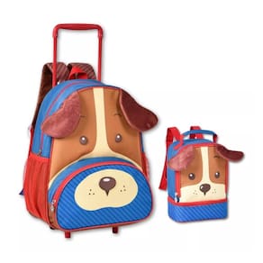 Kit Mochila De Rodinha + Lancheira Infantil Clio Pets Escolar Cachorro