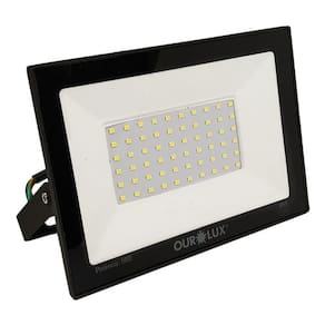 Refletor Projetor Led 50w Ourolux Superled 6500k Cor Da Carcaça Preto Cor Da Luz Branco Frio 110v/220v
