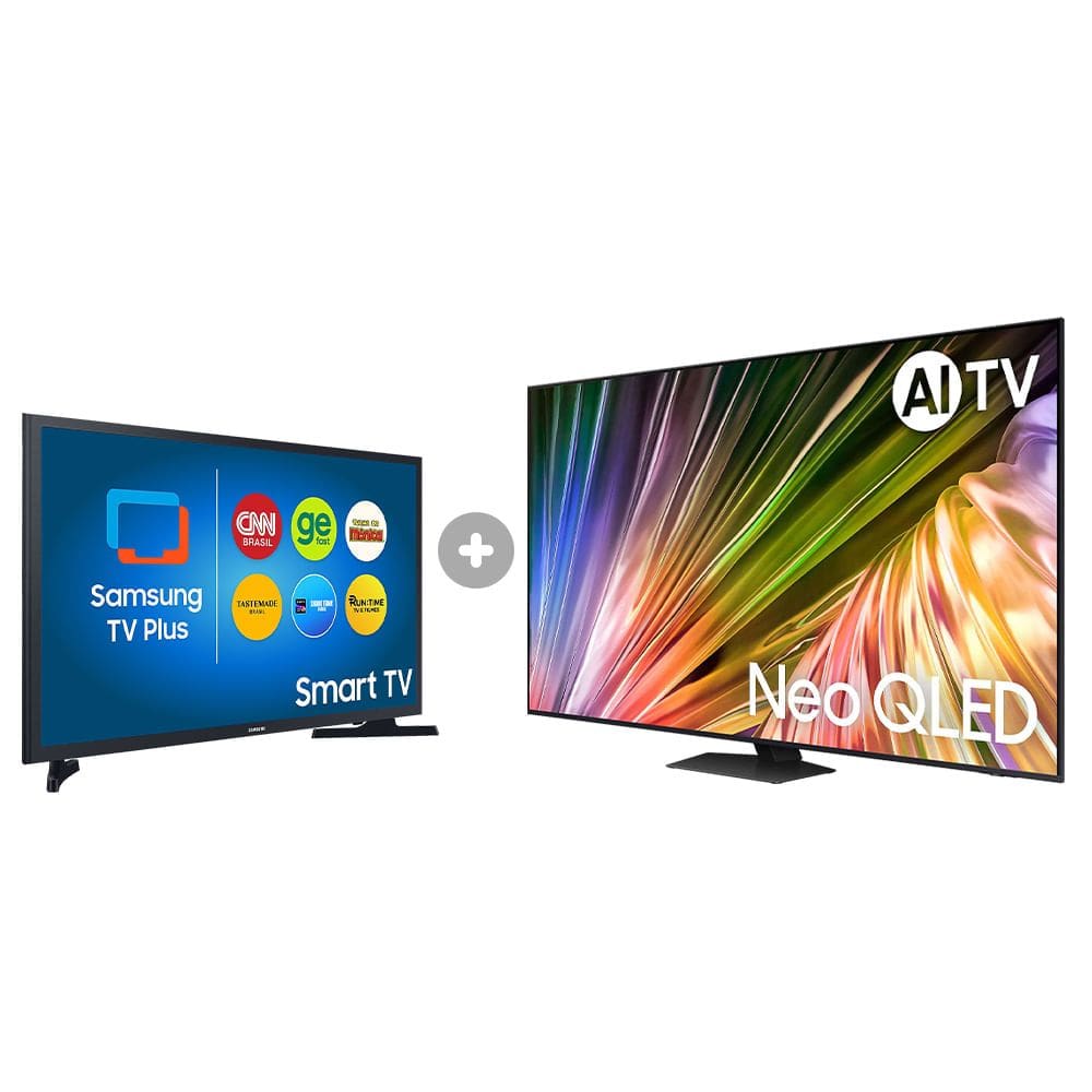 Combo Samsung AI TV 55" Neo QLED 4K 55QN85D 2024 + Smart TV 32" Tizen HD 32T4300