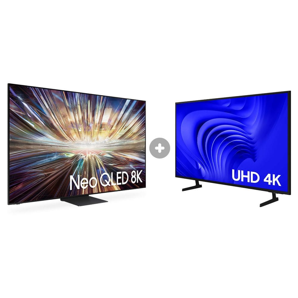Combo Samsung AI Big TV 85" Neo QLED 8K 85QN800D 2024 + Smart TV 43" UHD 4K 43DU7700 2024