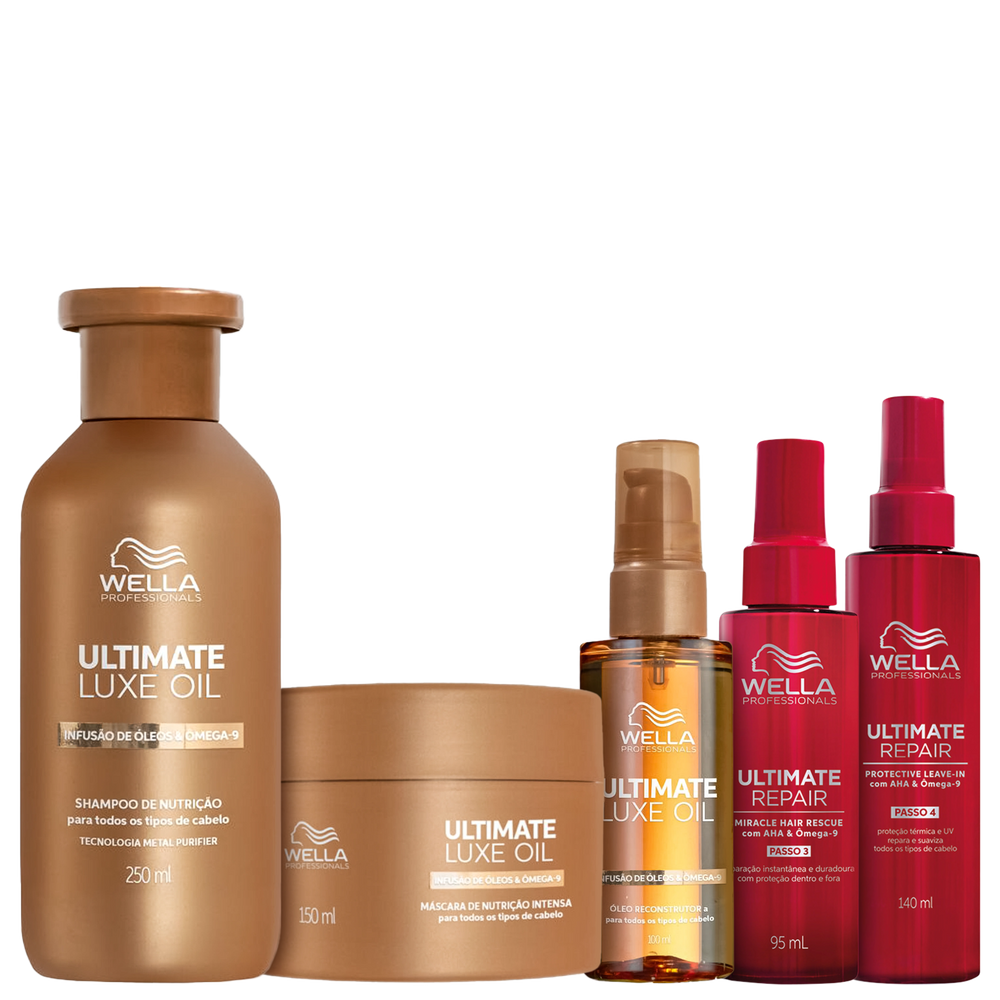 Kit Wella Professionals Ultimate Luxe Oil & Repair (5 Produtos)
