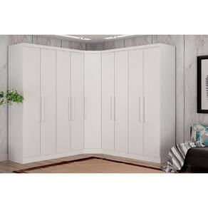 Modulado de Quarto Rizon 3 Peças (2 Guarda Roupas + 1 Closet) QC210 Branco - Novo Horizonte