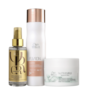 Kit Wella Professionals Fusion Nutricurls Oil Reflections Trio de Cuidados (3 Produtos)