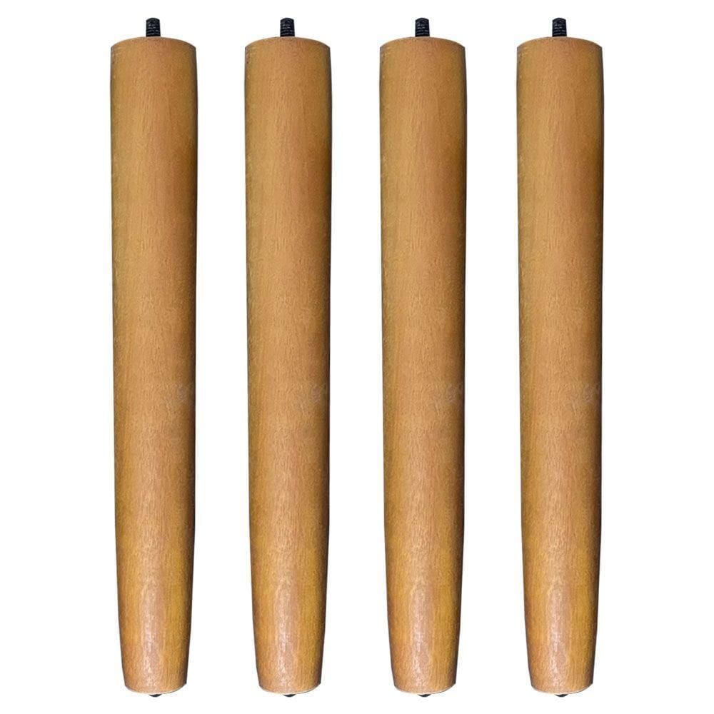Kit 4 Pés Palito Castanho 30 Cm Com Sapatas Plásticas - Pallazio