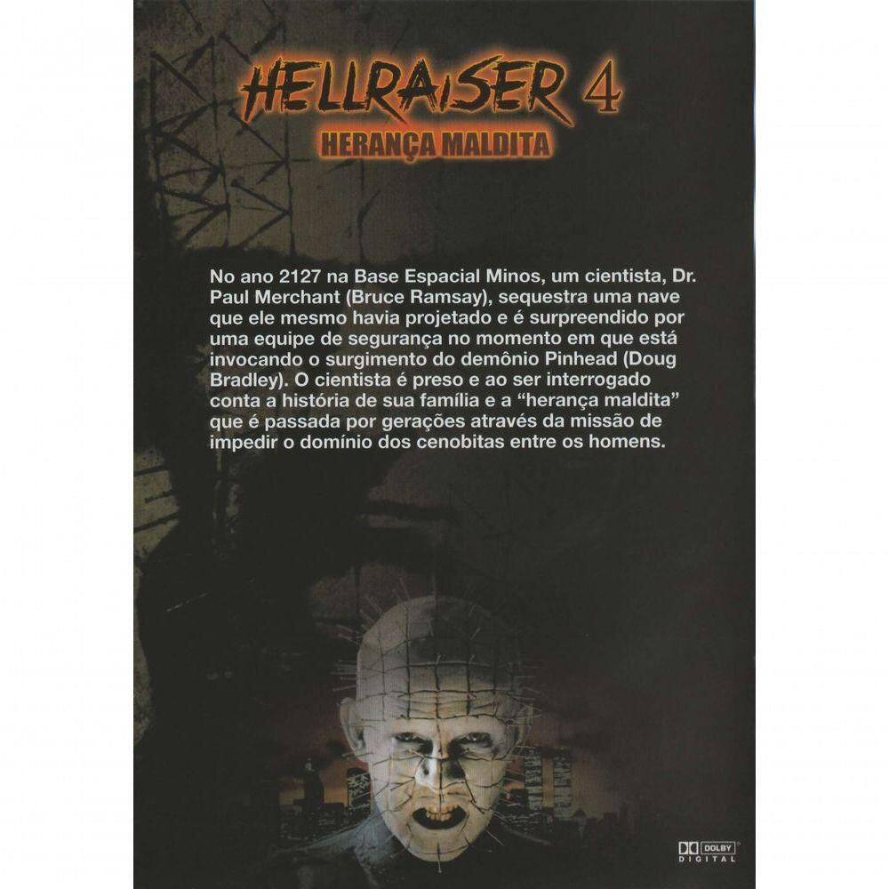 Dvd Hellraiser 4 - Herança Maldita (hellraiser Bloodline) | Casas Dvd Hellraiser 4 - Herança Maldita (hellraiser Bloodline) | Casas