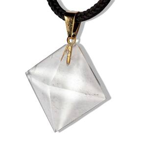 Colar Pirâmide Pedra Cristal Extra Lapidado