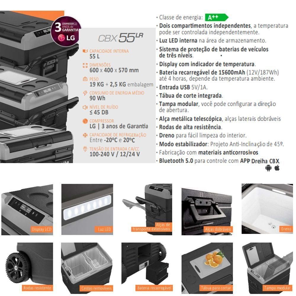 h*r様 Hideki Geladeira Portátil Automotiva 55l Cooler Acompanha | Casas Bahia