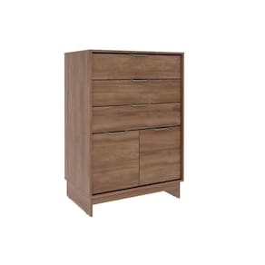 Cômoda Solteiro 1112 C/ 2 Portas E 3 Gavetas Freijo - Carraro
