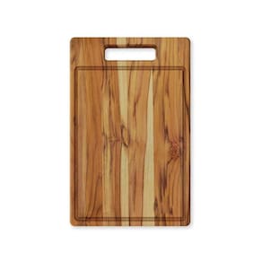 Tábua De Carne De Madeira Teca Com Canaleta - Stolf 39x25