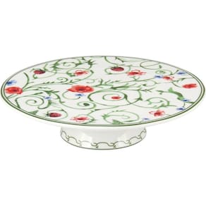 Delicata Prato Bolo 7X26X26Cm Bonechina Verde Com Pé
