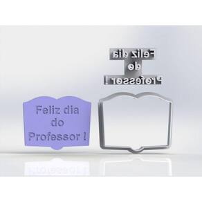 Cortador Livro Dia Dos Professores Tamanho 5cm