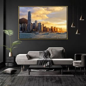 Quadro Decorativo Horizontal Abu Dhabi Com Moldura 80X120