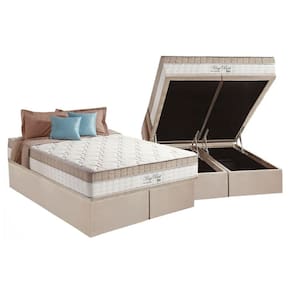 Conjunto Box Baú : Colchão Molas D Angelis Anjos Superlastic King Best + Base CRC Suede Clean (193x203)