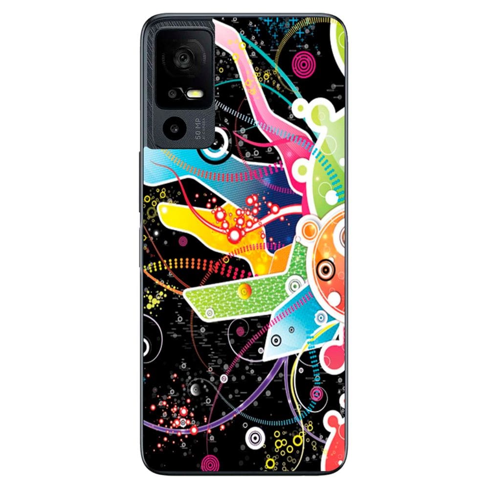 Capa Adesivo Skin058 Verso Para TCL 40R 5G