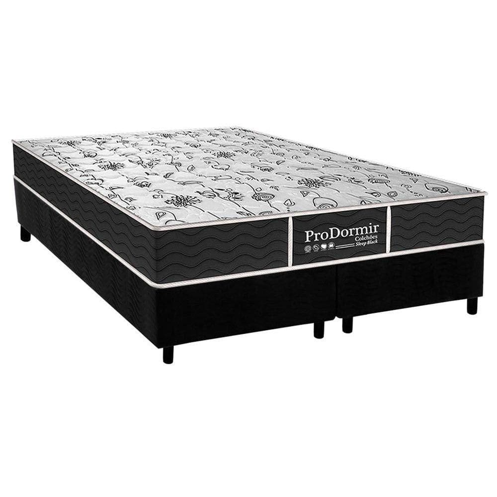 Conjunto Box King: Colchão Molas Probel Prolastic Sleep + Base CRC Suede Black (193x203)