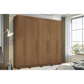 Guarda Roupa Casal 8 Portas e 4 Gavetas c/ Pés Master New 8.4 Jatobá - Santos Andirá