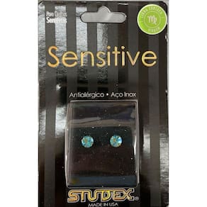 Brinco Studex Sensitive Zodíaco 5Mm Virgem - Aquamarine Azul