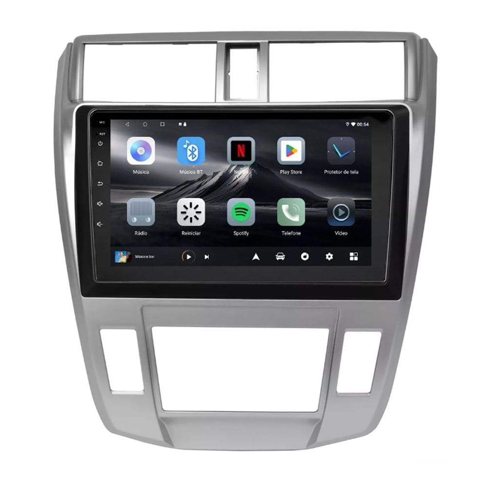 Central Multimídia Honda City 2009 2010 2011 2012 2013 2014 Ar Digital Adak G2 Tela de 9" QLED 2GB de RAM 64GB Android Auto e Carplay + Cãmera de