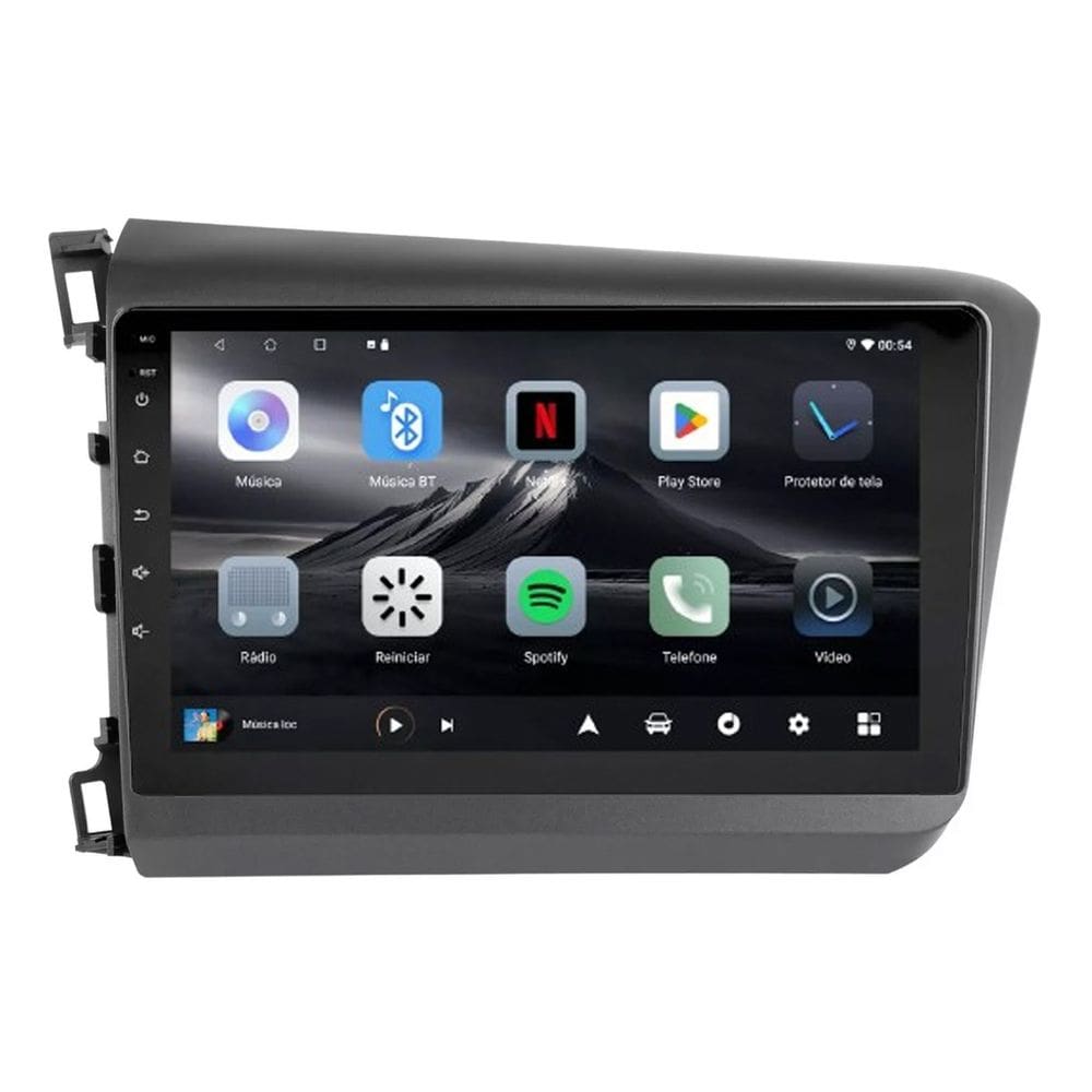 Central Multimídia Honda Civic 2012 2013 2014 Adak G2 Tela de 9" QLED 2GB de RAM 64GB Android Auto e Carplay + Cãmera de ré