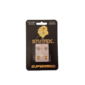 Brinco Studex Supermaxxi Bezel Furtacor 6Mm L6215y Dourado