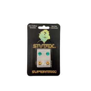 Brinco Studex Supermaxxi Tiffany Azul 6Mm L6112y Dourado