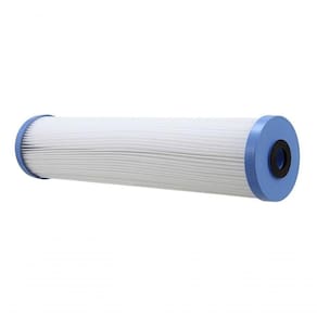 Refil Filtro Bbi Poliester Plissado Big 20 X 4,5 - 30 Micra Alta Vazão Cor Branco - 30 Micra
