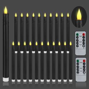 Velas cônicas sem chama, casamos 10,6 polegadas com temporizador remoto de 24 Pa