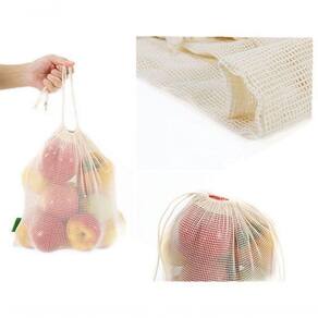 Kit 12 Saco De Algodão Alimentos Frutas Legumes Multiusos