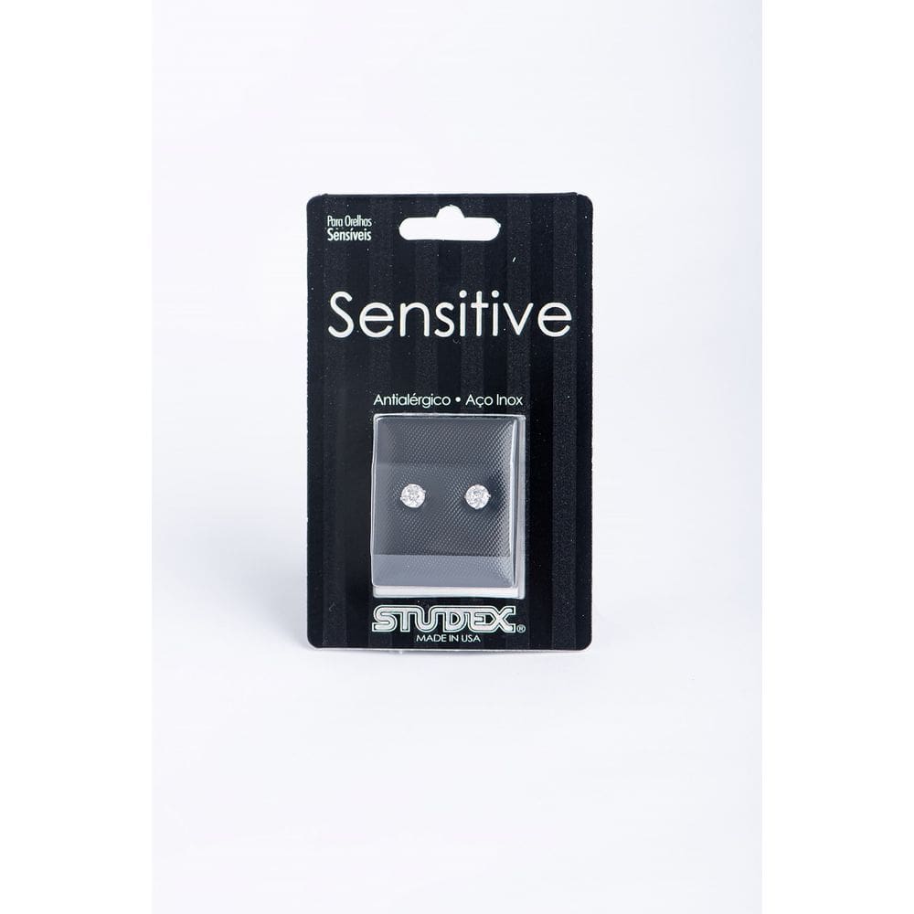 Brinco Studex Sensitive Ad Tiffany Zircônia 5Mm Prata S743w