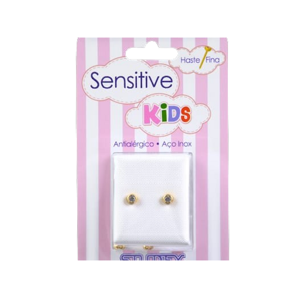 Brinco Studex Sensitive Kids Bezel Zircônia 3Mm Sk260y