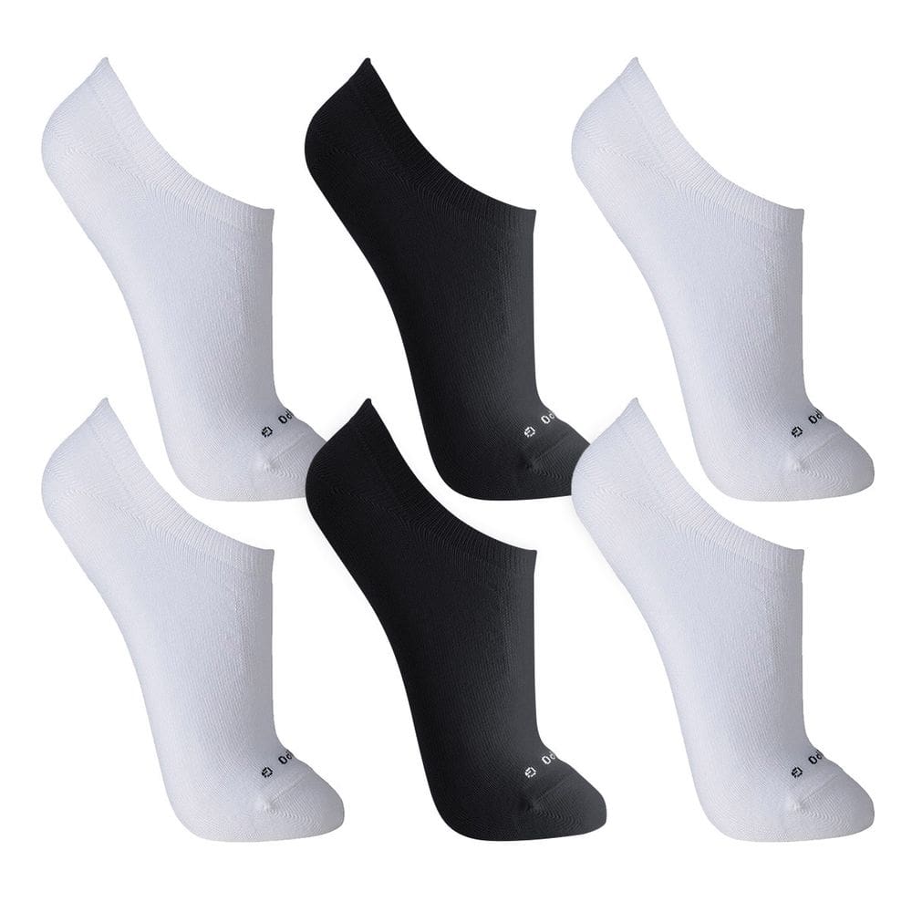 Kit 6 Pares Meia Lupo Walk Sport Soquete Branco Preto