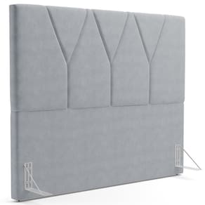 Cabeceira Cama Box Casal 140 Cm Aurora W01 Suede Cinza