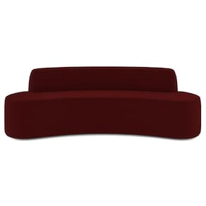 Sofá 5 Lugares Para Sala De Estar Living 280cm Koane D06 Veludo Bordô - Mpozenato