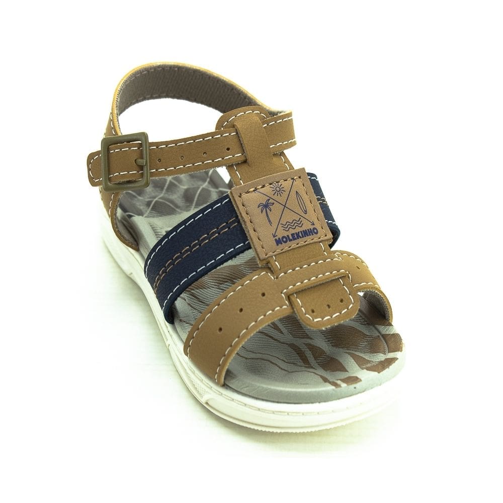 Sandália Infantil Menino Molekinho 2140.750 - Marrom