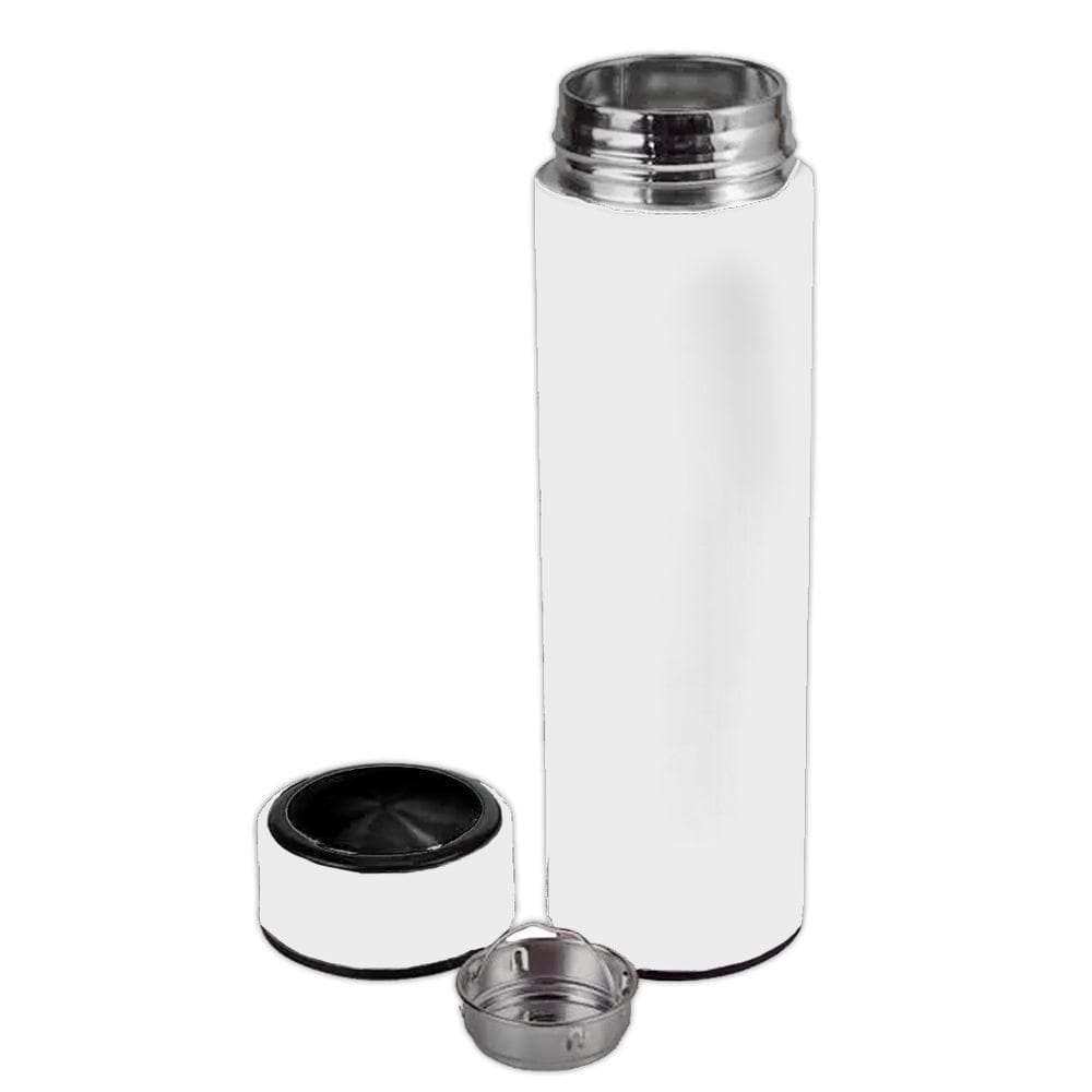 Garrafa Térmica Inteligente De Inox 500ml Tampa C-sensor De Temperatura Led água Café Chá Branco